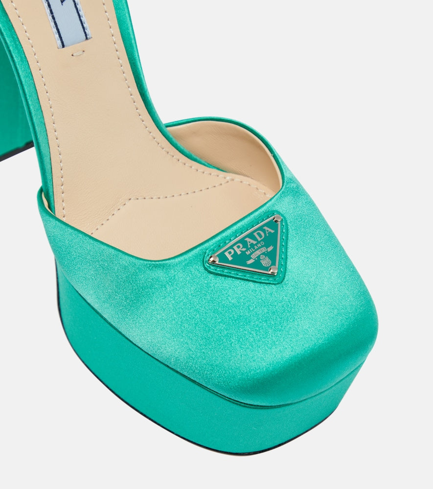 Prada Satin platform pumps