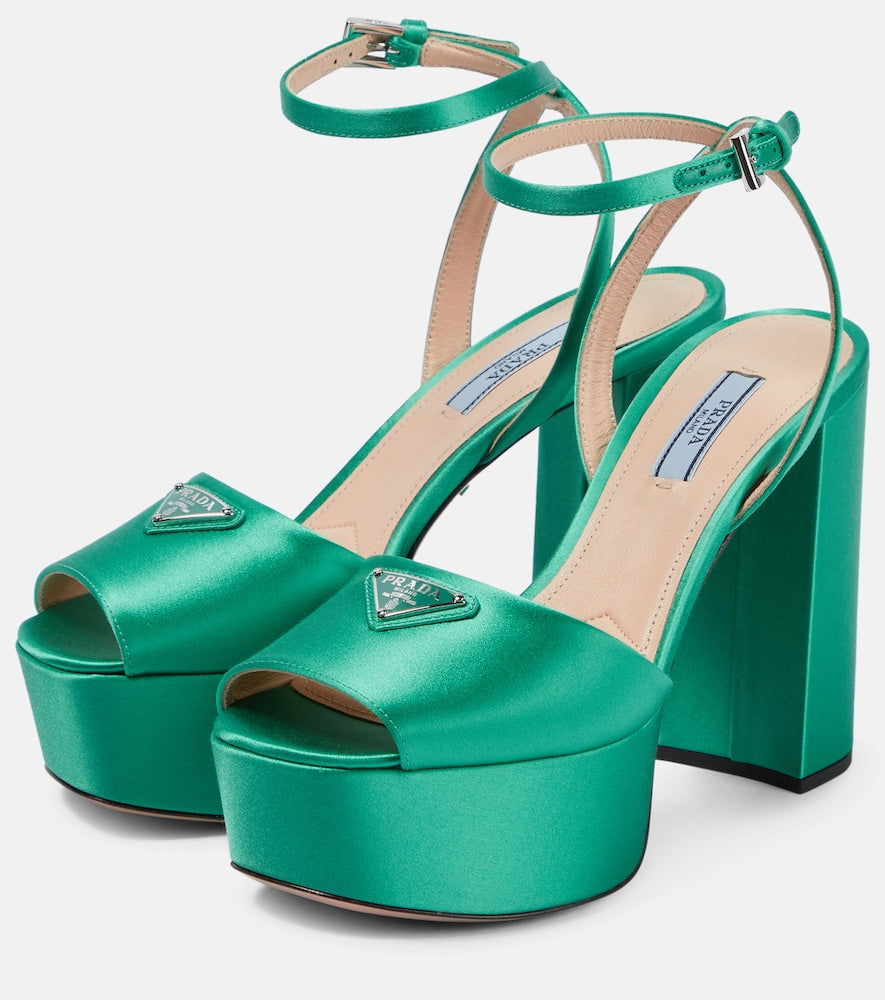 Prada Satin platform sandals