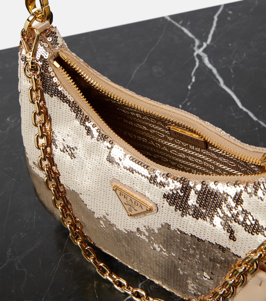 Prada Sequined Re-Nylon shoulder bag