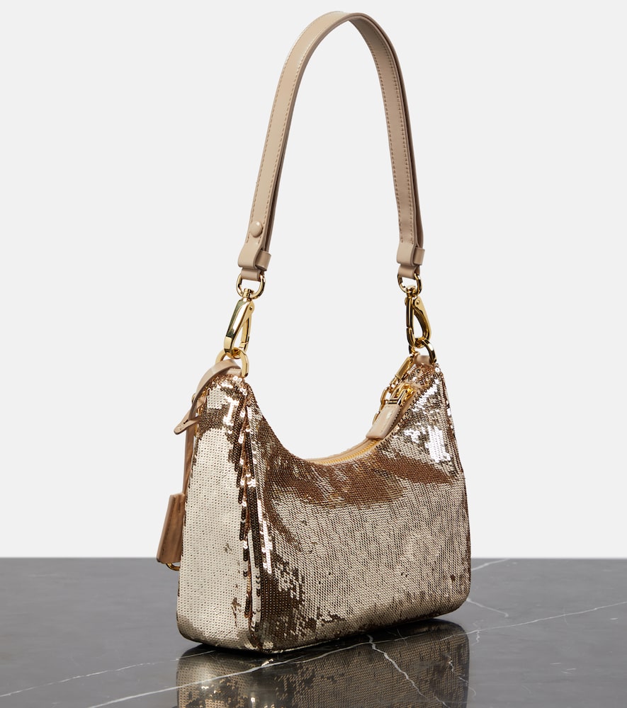 Prada Sequined Re-Nylon shoulder bag