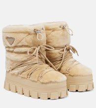 Prada Shearling and leather snow boots - Prada羊毛皮雪地靴