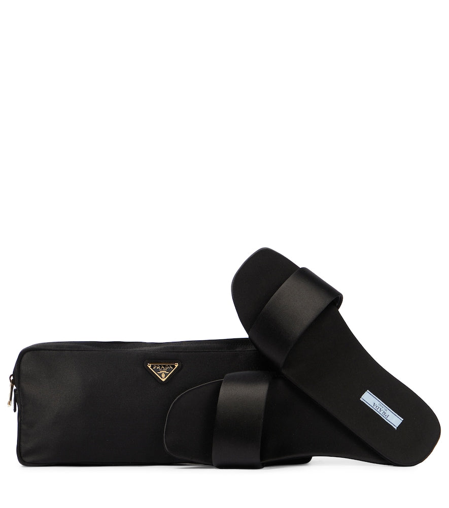 Prada Silk satin slides