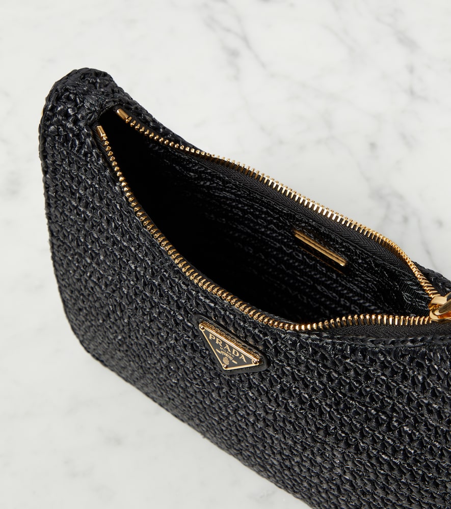 Prada Small crochet raffia shoulder bag