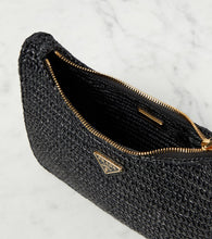 Prada Small crochet raffia shoulder bag