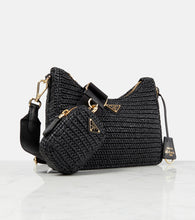 Prada Small crochet raffia shoulder bag