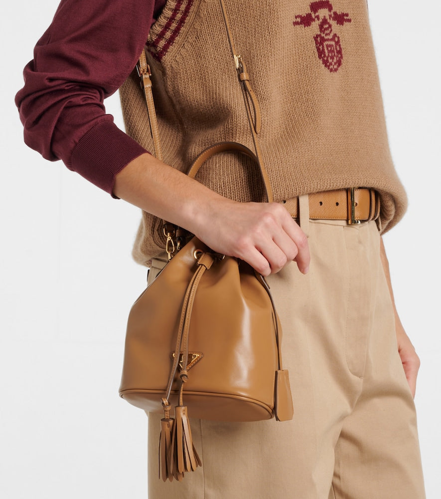 Prada Small leather bucket bag