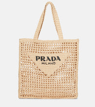 Prada Small logo raffia tote - Prada 小号 logo 拉菲草编织手提包