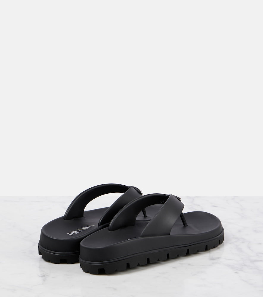 Prada Soft Cage vinyl thong sandals