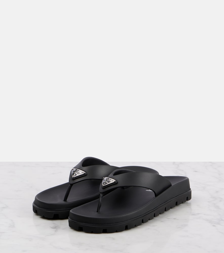 Prada Soft Cage vinyl thong sandals