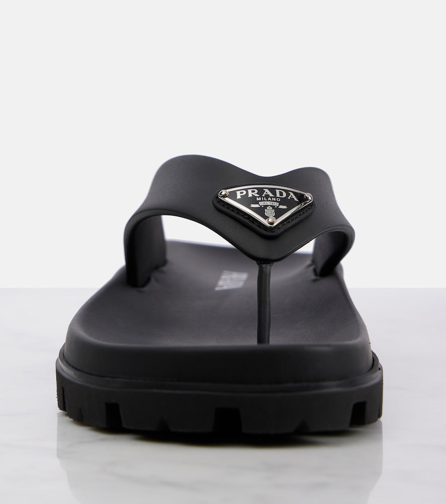 Prada Soft Cage vinyl thong sandals