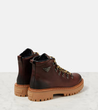 Prada St. Moritz leather lace-up boots
