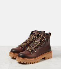 Prada St. Moritz leather lace-up boots
