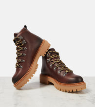 Prada St. Moritz leather lace-up boots