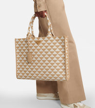 Prada Symbole leather-trimmed tote bag