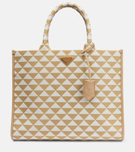 Prada Symbole leather-trimmed tote bag - Prada Symbole 皮革饰边手提包
