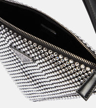 Prada Triangle embellished satin pouch