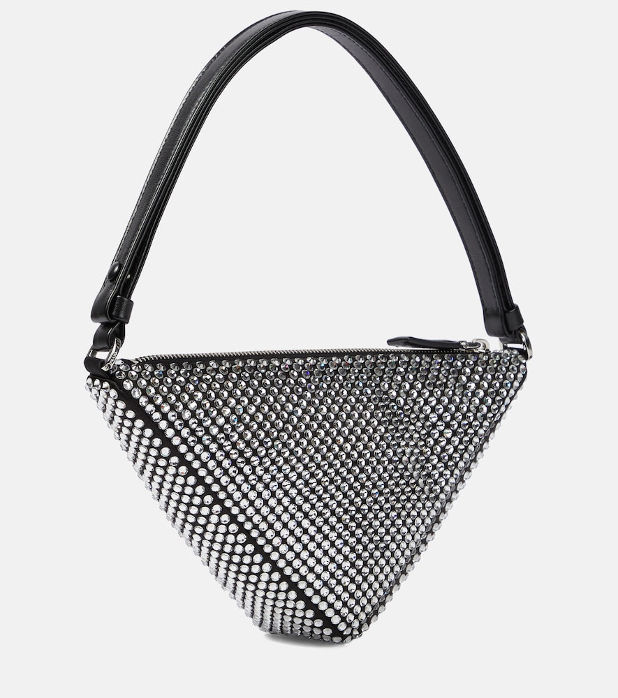 Prada Triangle embellished satin pouch