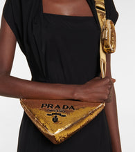 Prada Triangle sequin shoulder bag