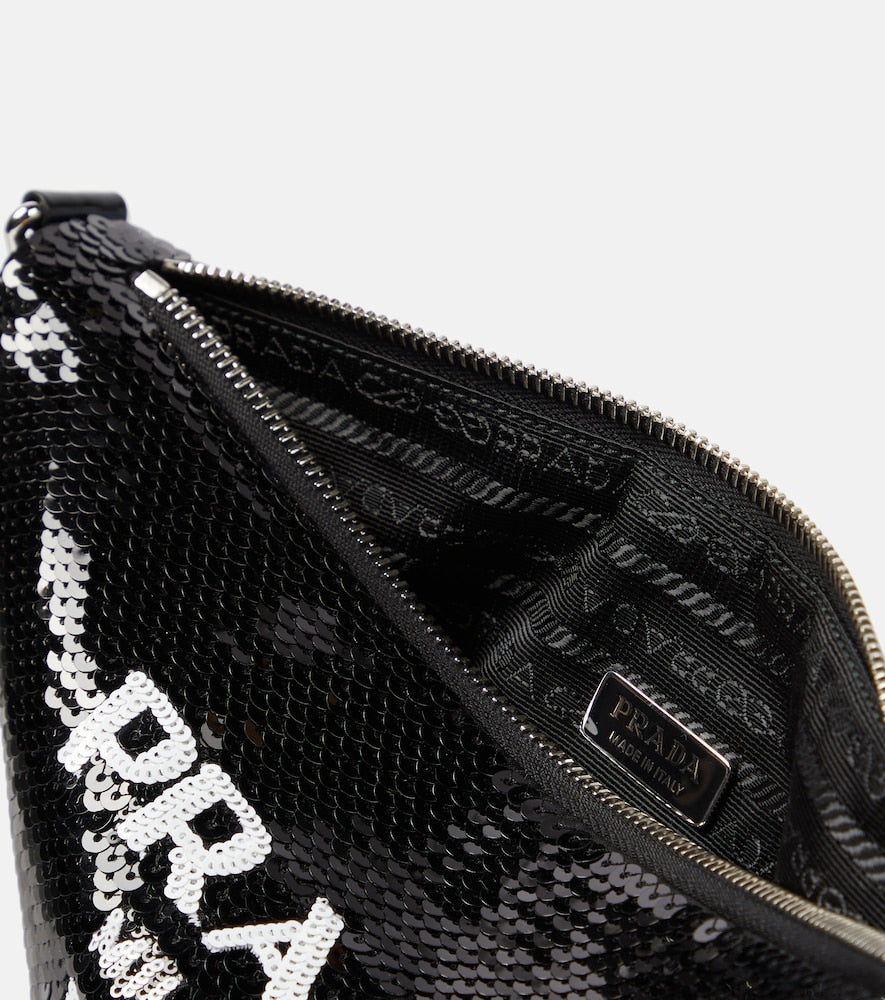 Prada Triangle sequin shoulder bag
