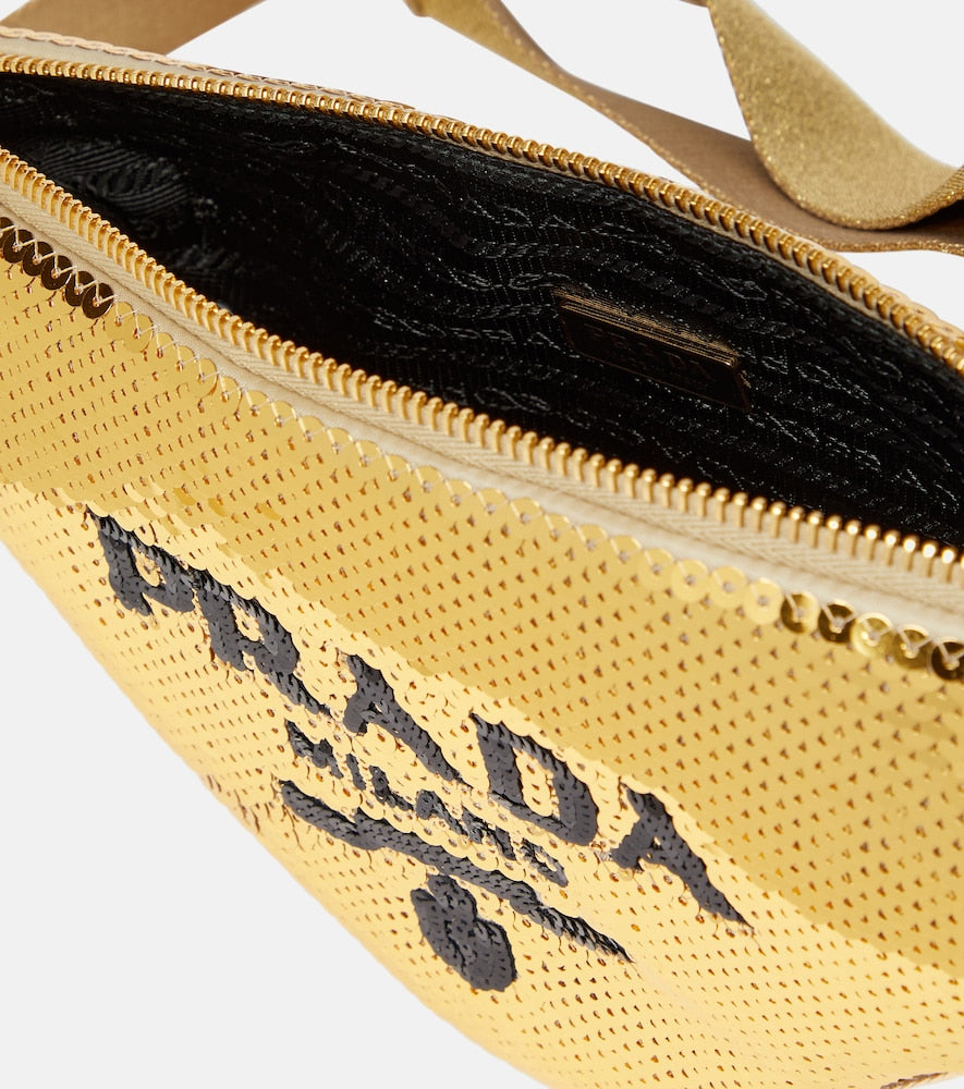 Prada Triangle sequin shoulder bag