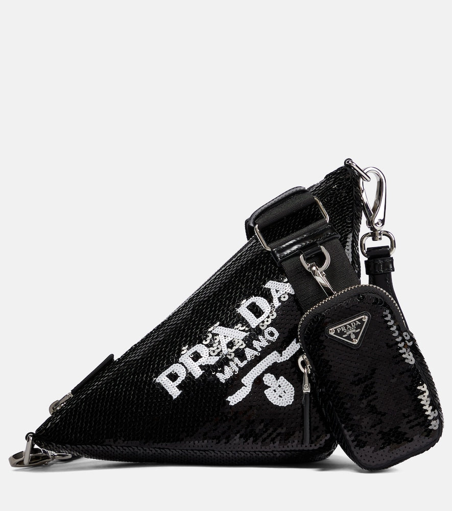 Prada Triangle sequin shoulder bag - Prada 三角形亮片单肩包