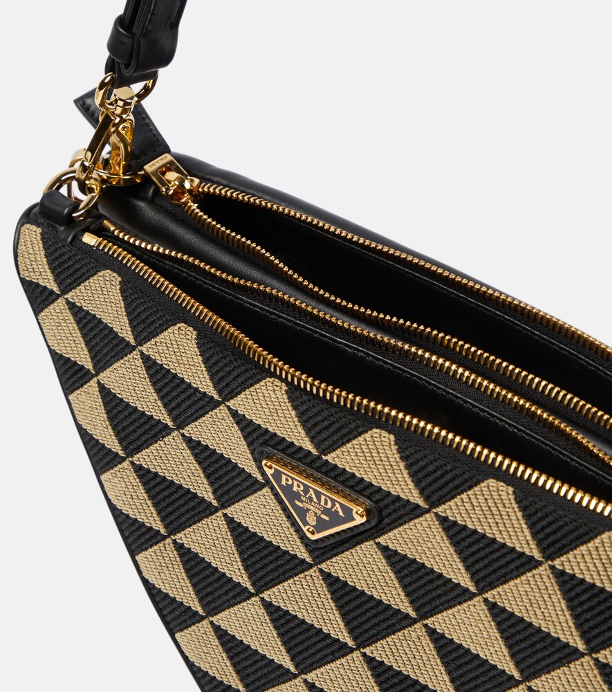Prada Triangolo Mini jacquard shoulder bag
