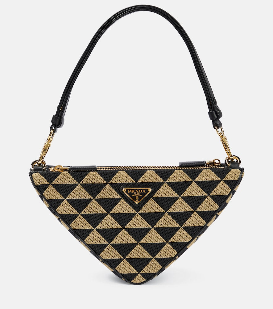 Prada Triangolo Mini jacquard shoulder bag - Prada Triangolo 迷你提花单肩包