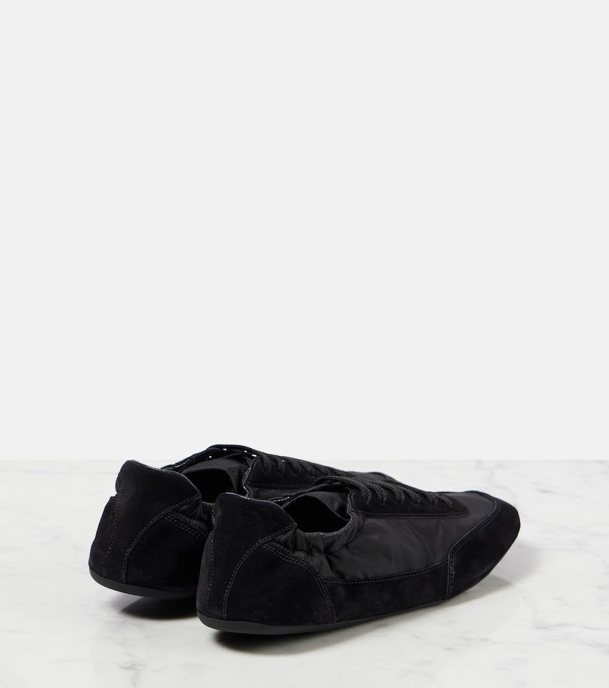 Prada Collapse Re-Nylon suede-trimmed sneakers (Black) - Low-Top Sneakers