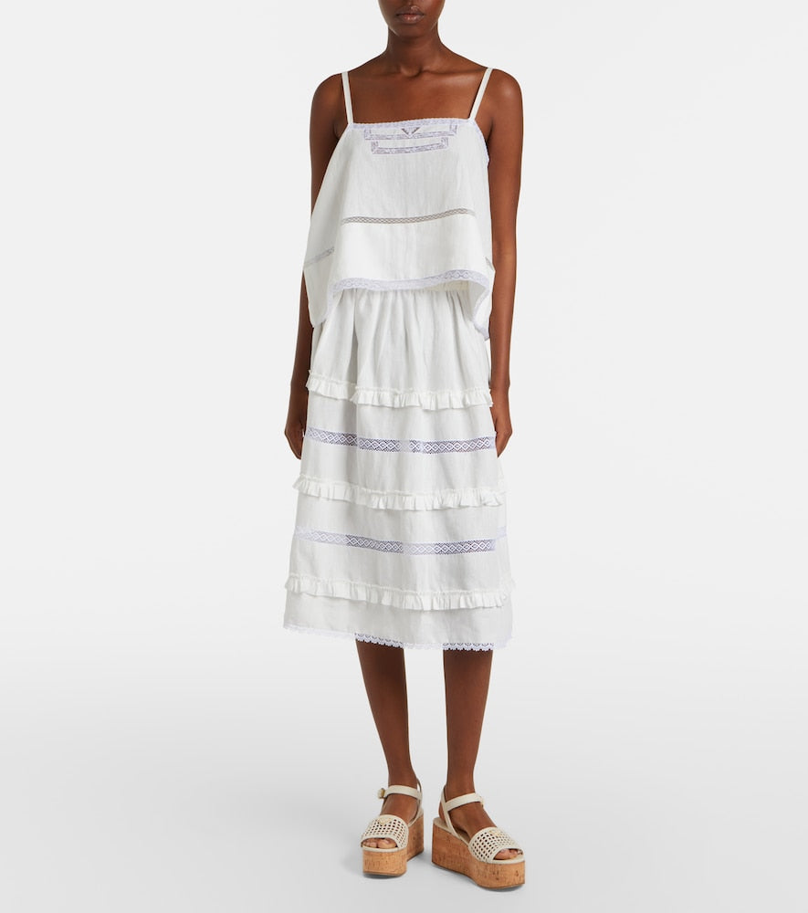 Prada Crochet platform sandals - White Heeled Sandals