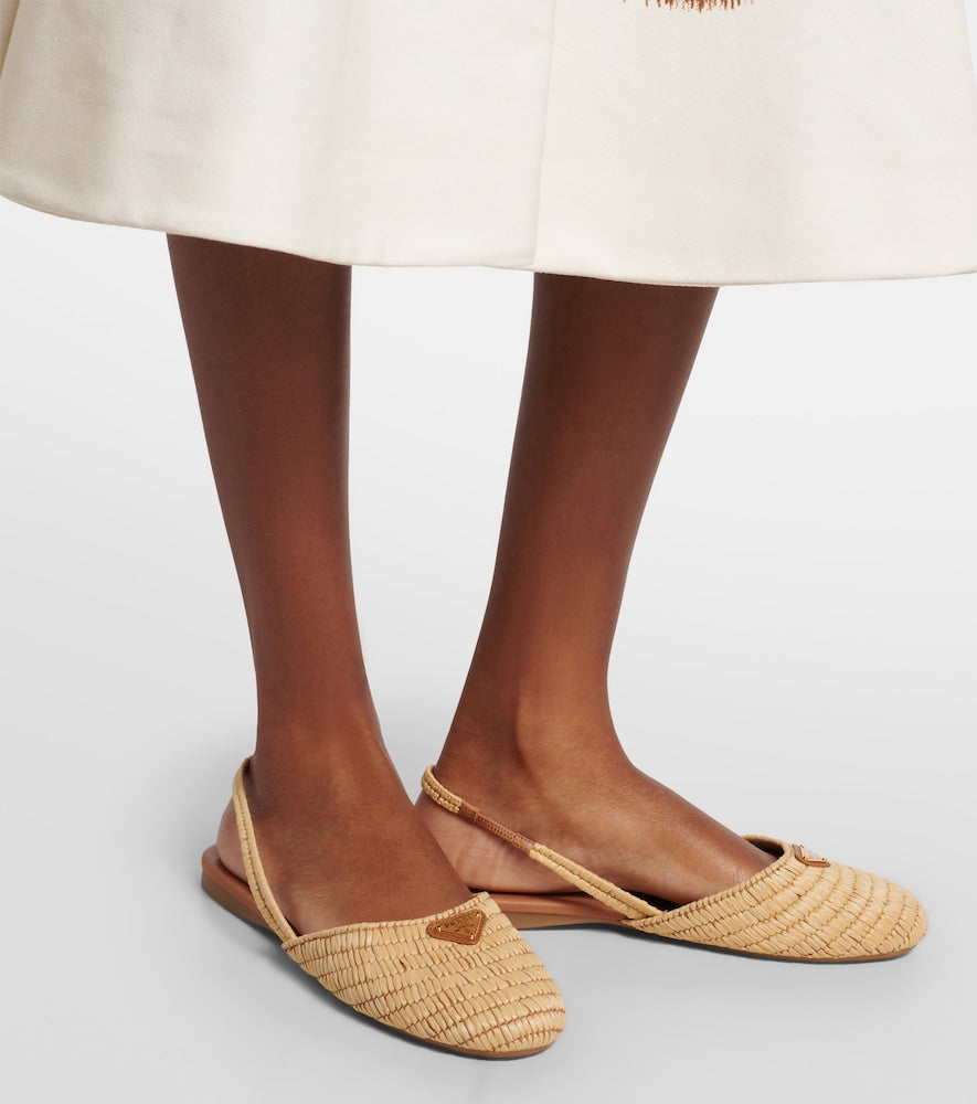 Beige Prada Crochet slingback flats - Ballerina Flats