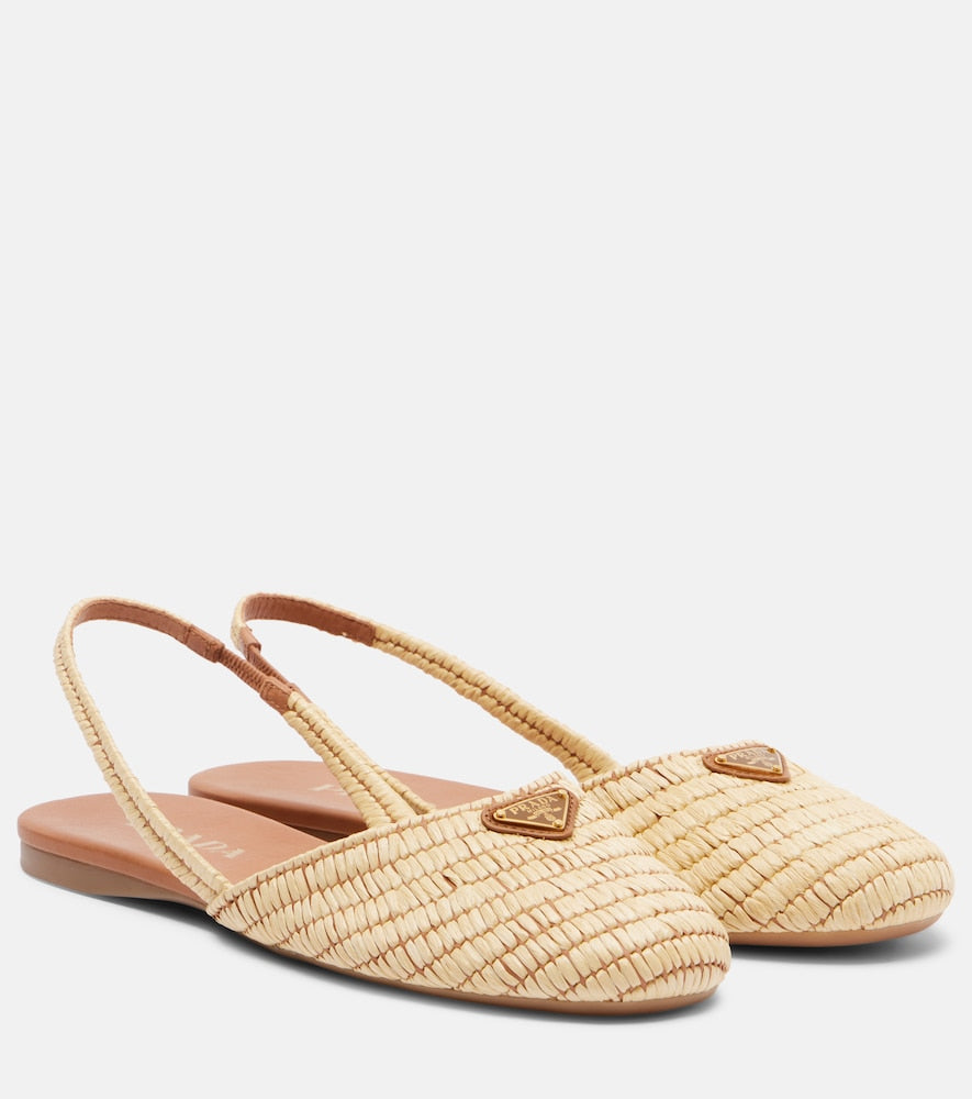 Beige Prada Crochet slingback flats - Ballerina Flats