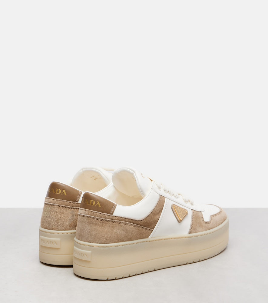Prada Downtown Bold leather platform sneakers (Beige) - Low-Top Sneakers