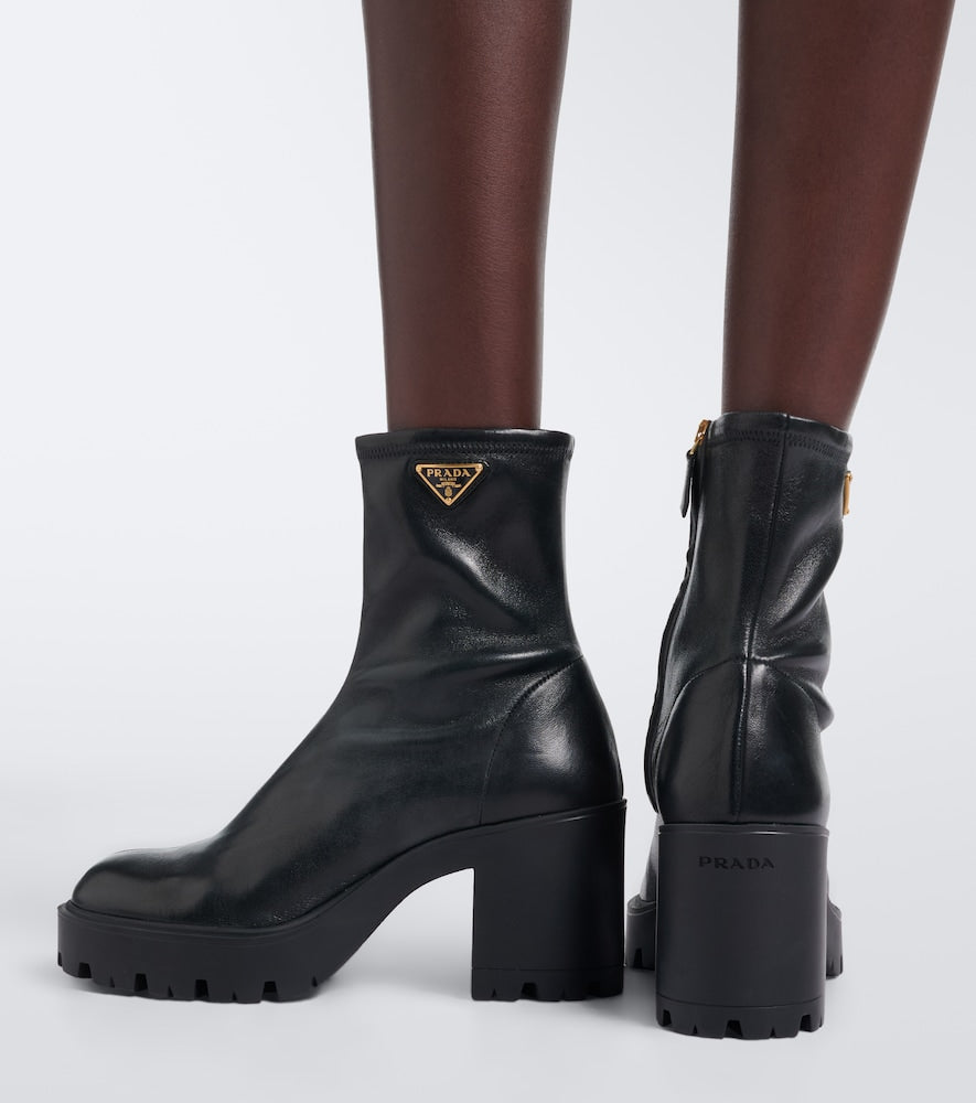 Prada Leather ankle boots in Black - Ankle Boots
