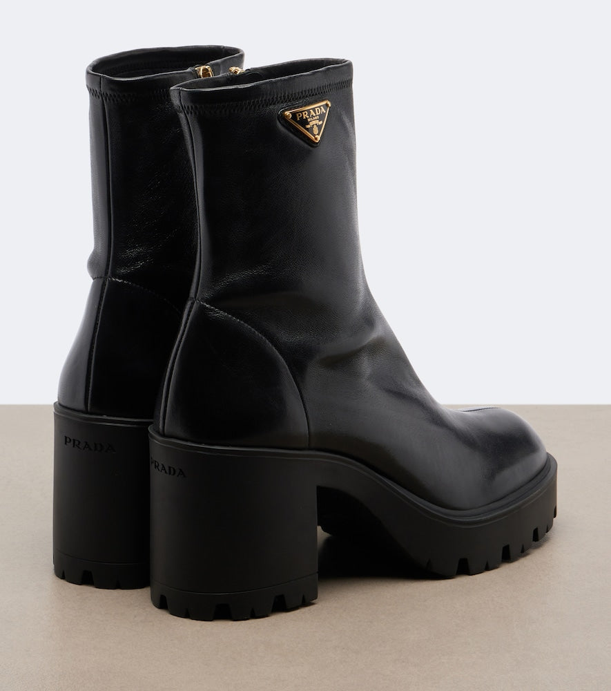 Prada Leather ankle boots in Black - Ankle Boots