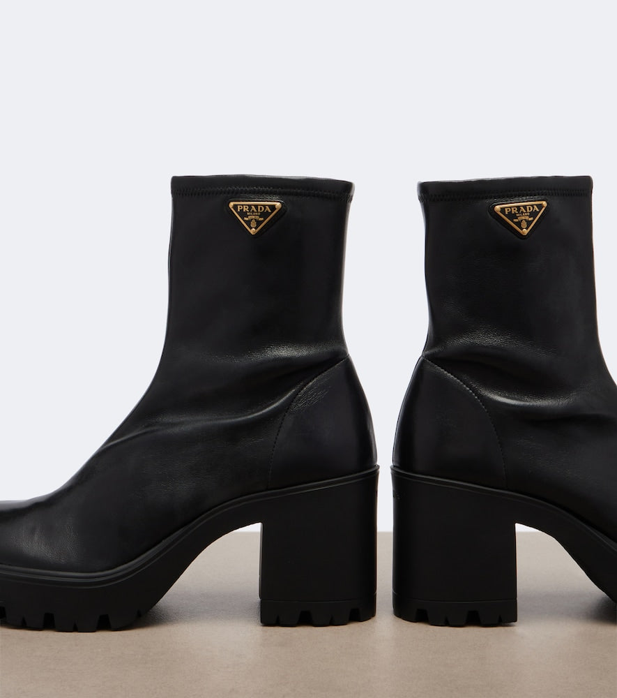 Prada Leather ankle boots in Black - Ankle Boots
