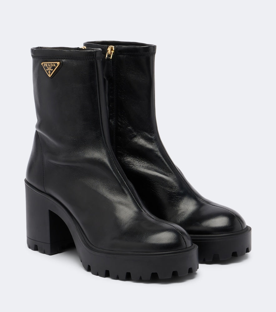 Prada Leather ankle boots in Black - Ankle Boots