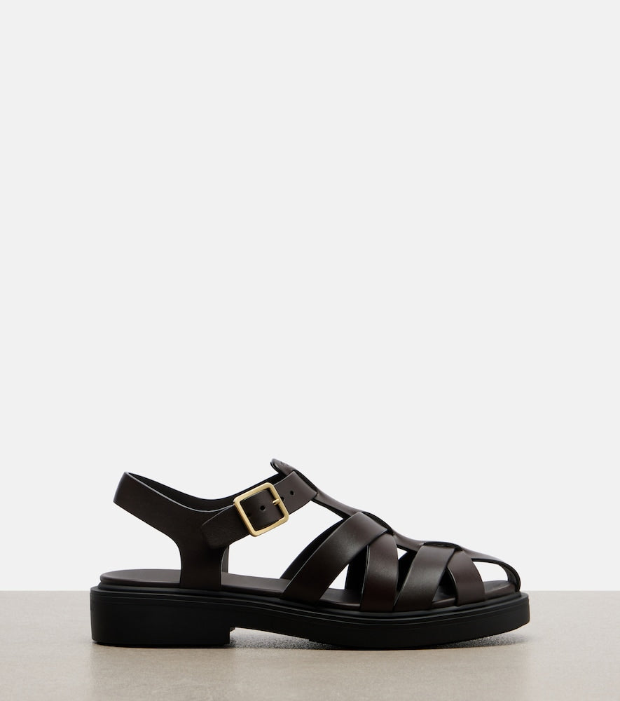 Prada Leather fisherman sandals - Brown Flat Sandals