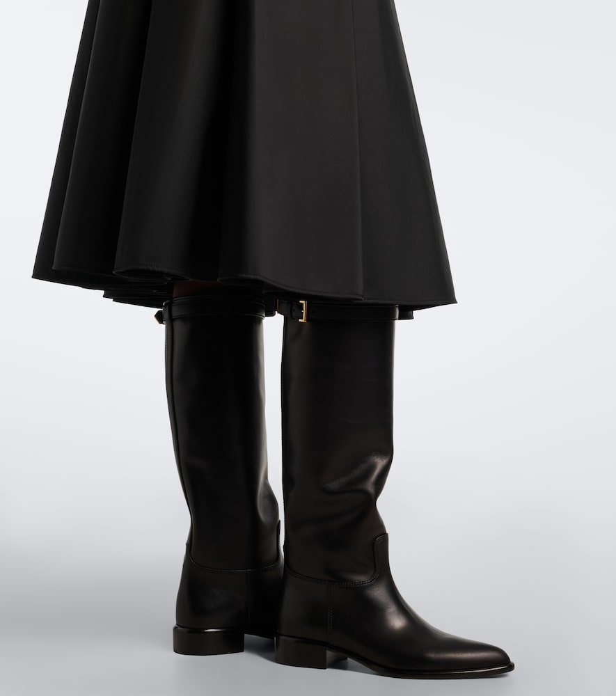Prada Leather knee-high boots - Black Flat Boots