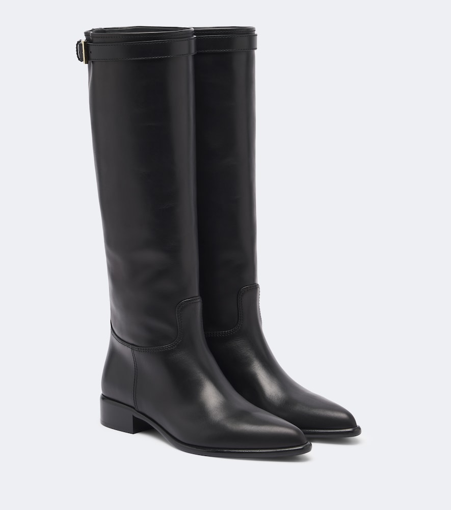 Prada Leather knee-high boots - Black Flat Boots