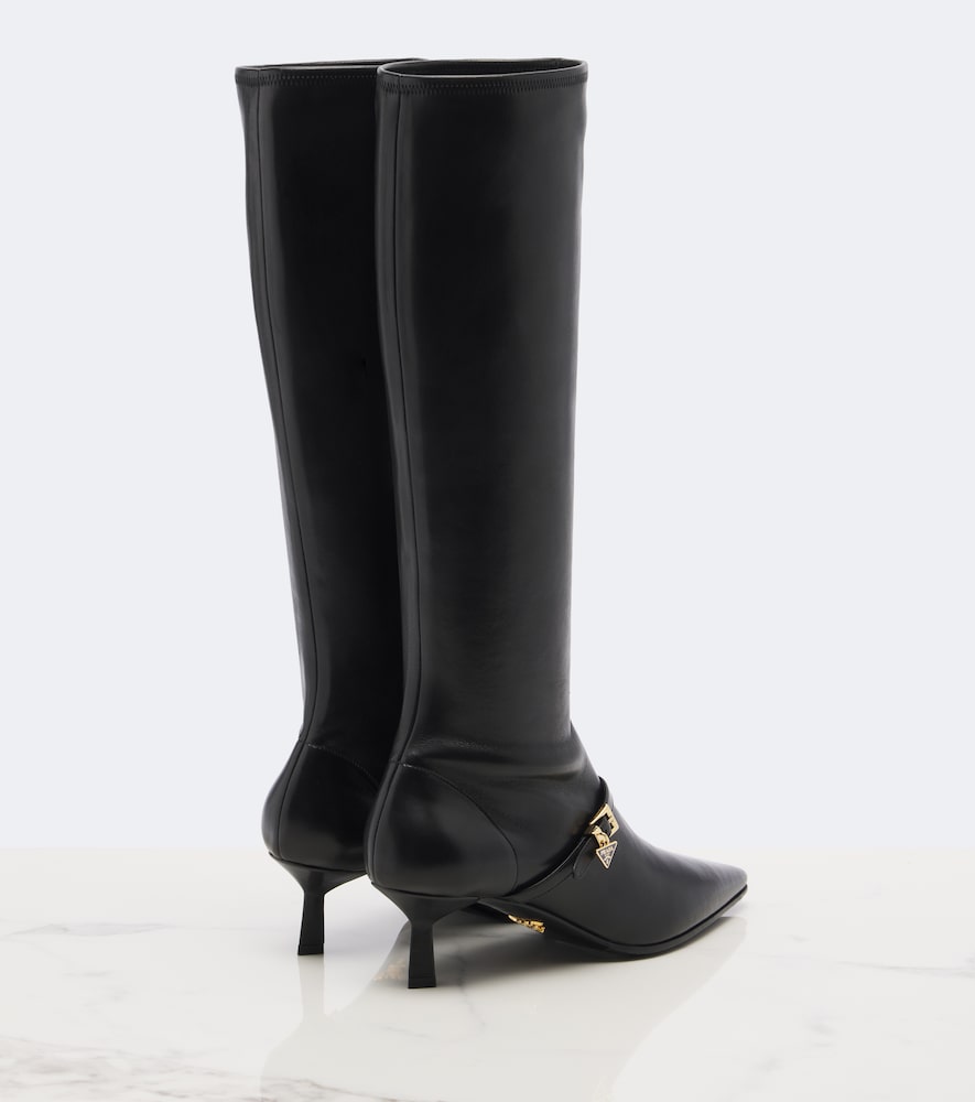 Black Prada Leather knee-high boots - Knee-high Boots