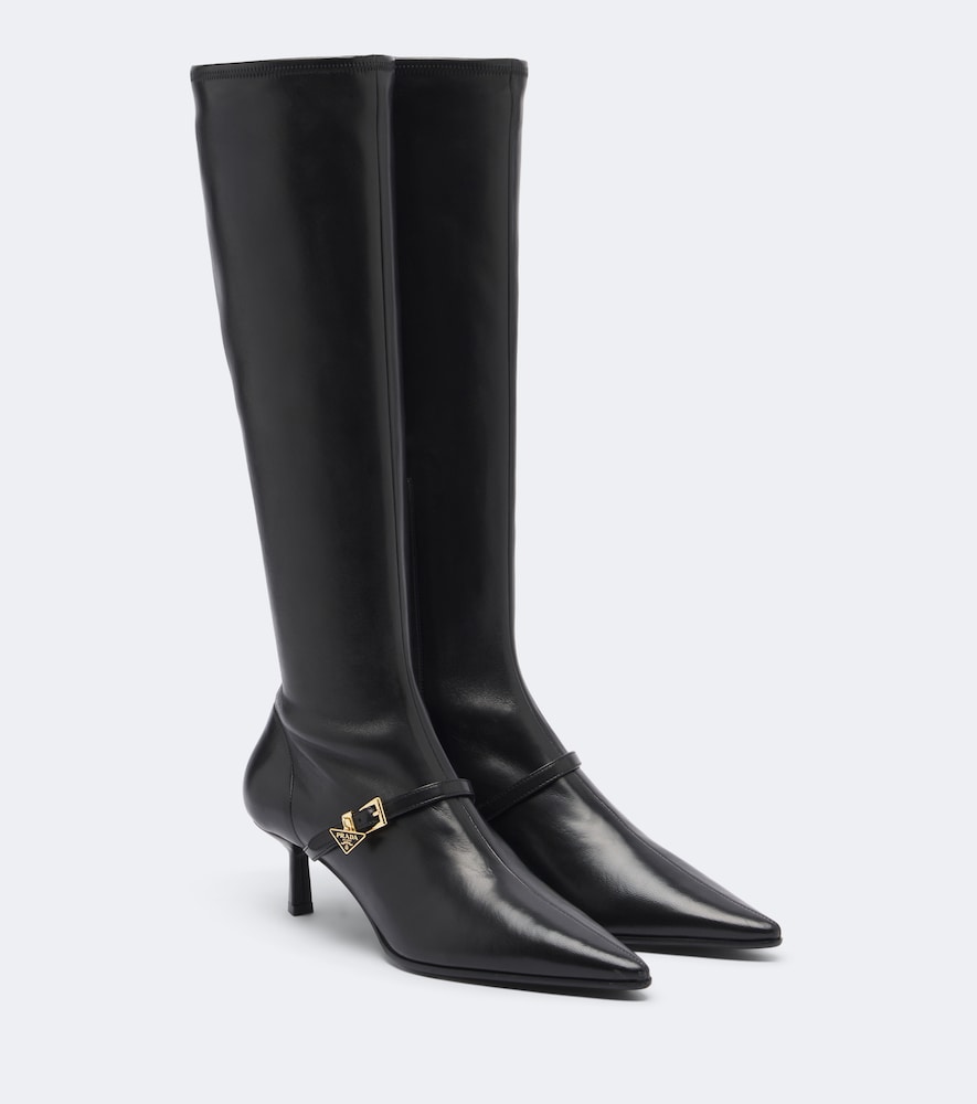 Black Prada Leather knee-high boots - Knee-high Boots