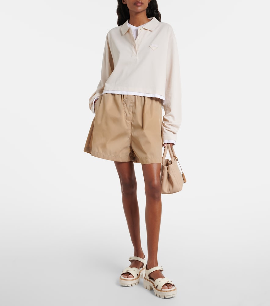 Prada Leather sandals - White Mid Heel Sandals