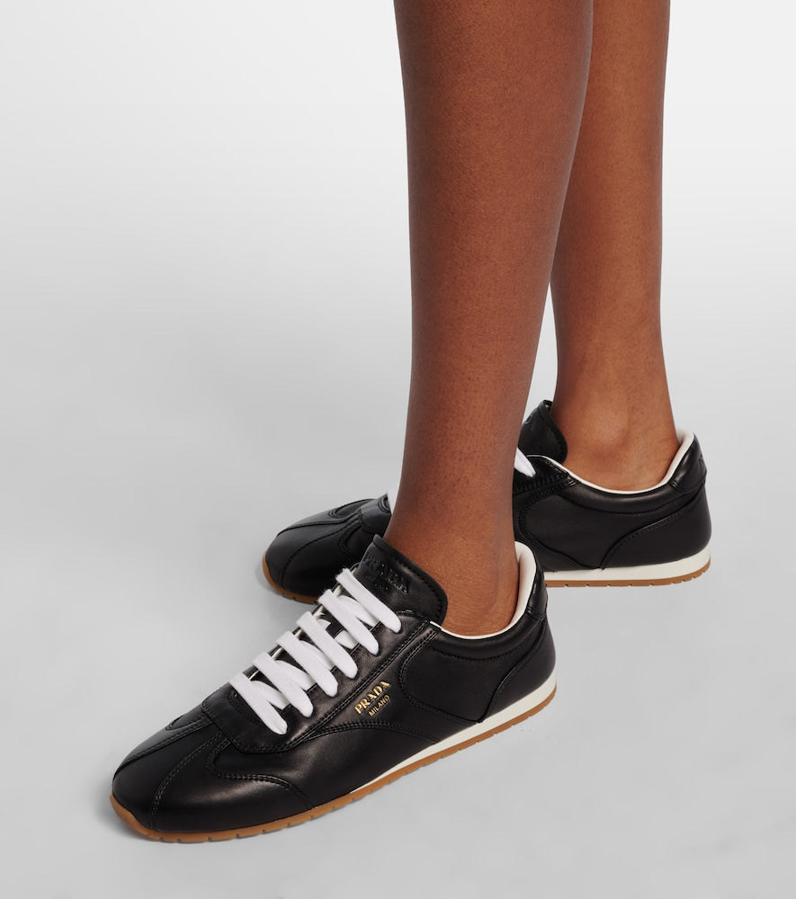 Black Prada Leather sneakers - Low-Top Sneakers