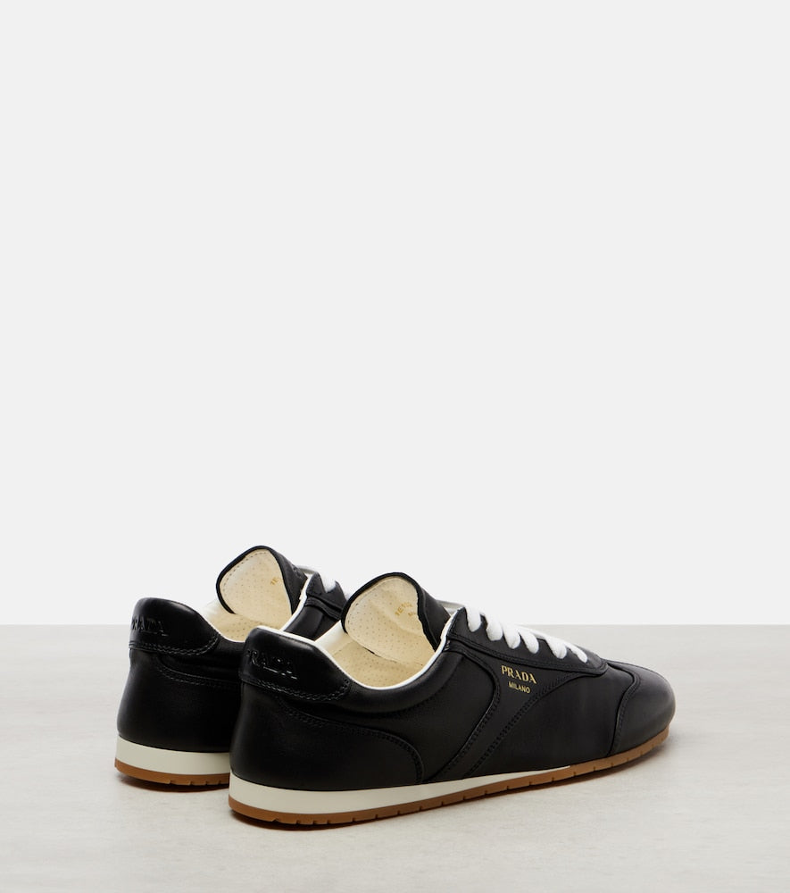 Black Prada Leather sneakers - Low-Top Sneakers