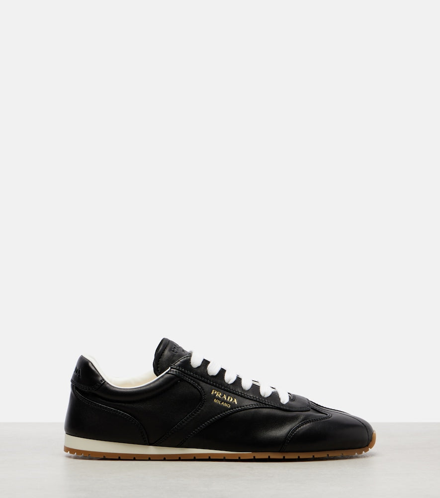 Black Prada Leather sneakers - Low-Top Sneakers