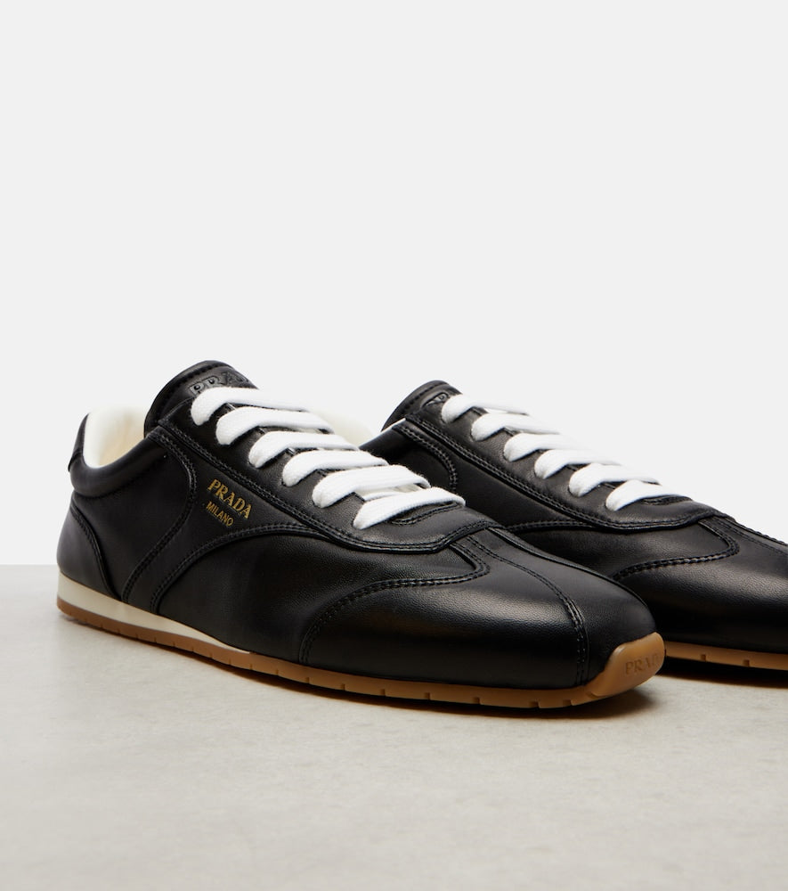 Black Prada Leather sneakers - Low-Top Sneakers