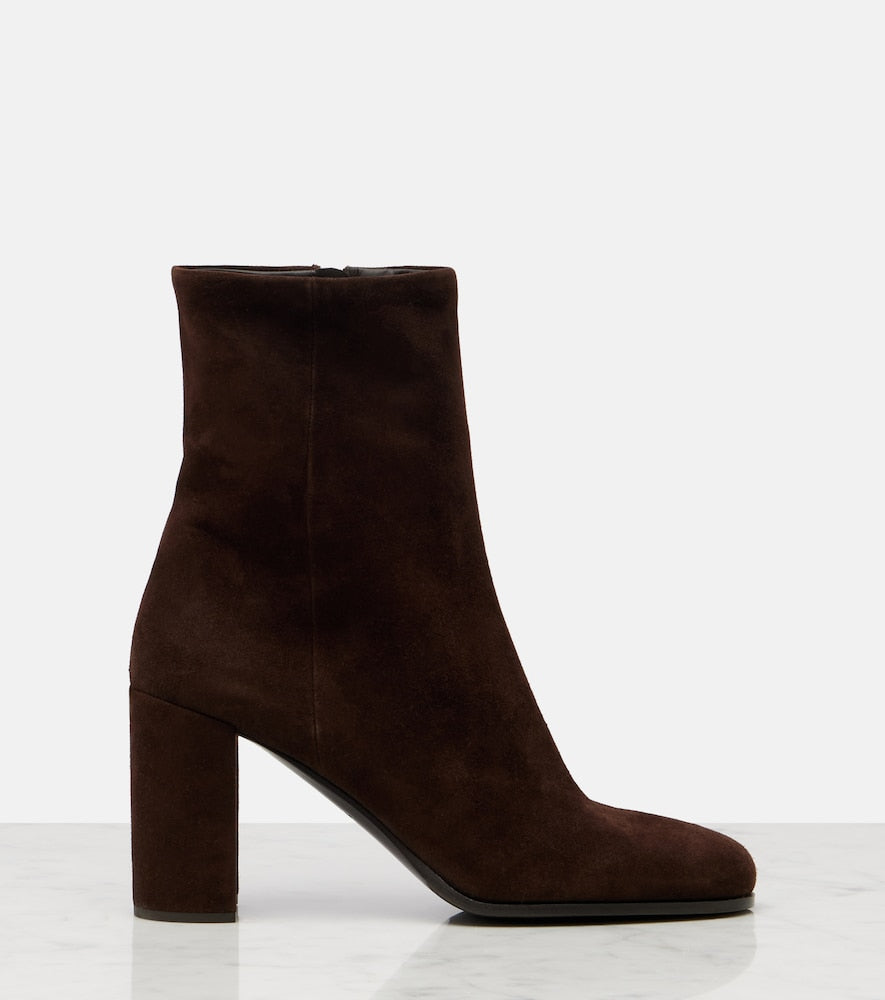 Brown Prada Suede ankle boots - Mid Heel Boots