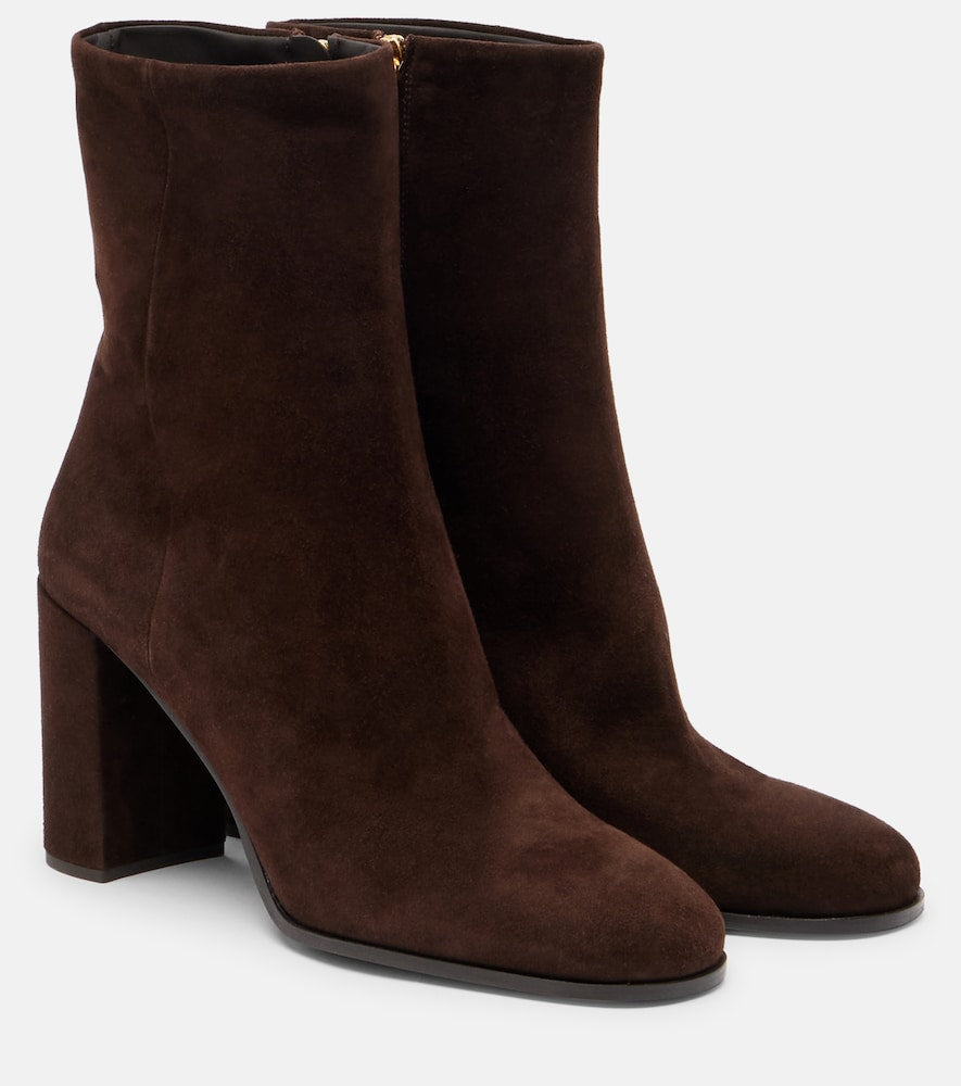 Brown Prada Suede ankle boots - Mid Heel Boots