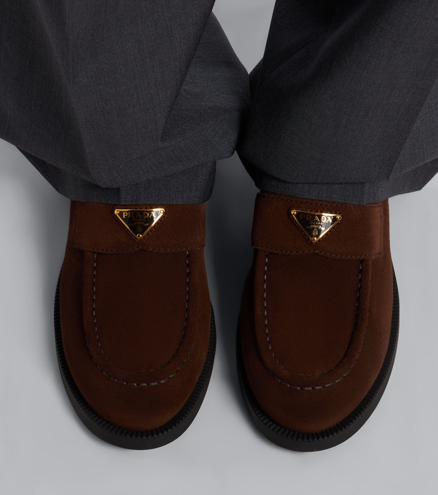 Prada Suede penny loafers - Brown Loafers