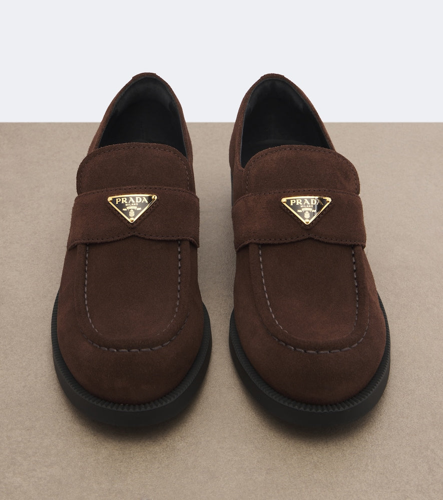Prada Suede penny loafers - Brown Loafers
